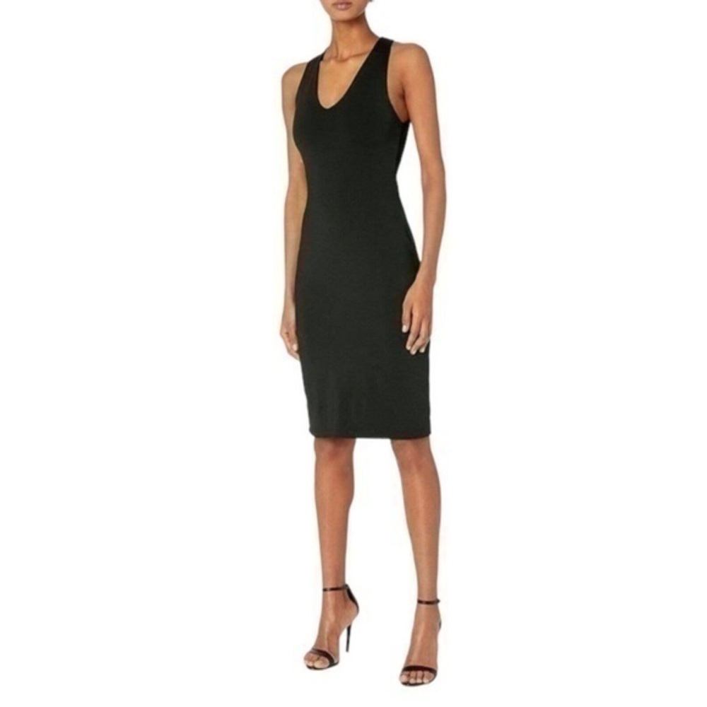 Susana Monaco Deep V Neck Blue Jersey Mini Dress size S - Picture 1 of 8